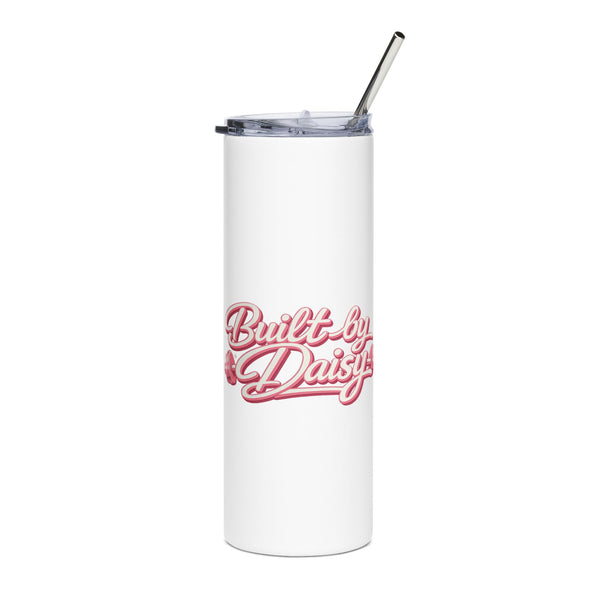 Built by Daisy 20oz Stainless Steel Tumbler — Pink Script Travel Cup