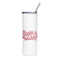 Built by Daisy 20oz Stainless Steel Tumbler — Pink Script Travel Cup