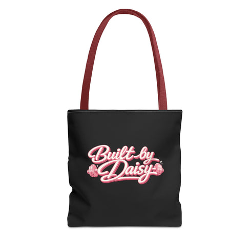 Built by Daisy / Daily Dose of Daisy Tote Bag — Cute Pink Script AOP Tote