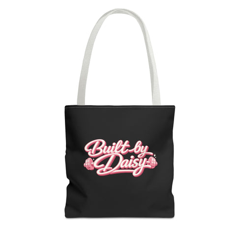 Built by Daisy / Daily Dose of Daisy Tote Bag — Cute Pink Script AOP Tote