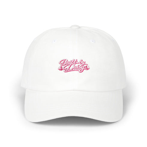 Dad's Girl Embroidered Dad Cap — White Classic Baseball Hat