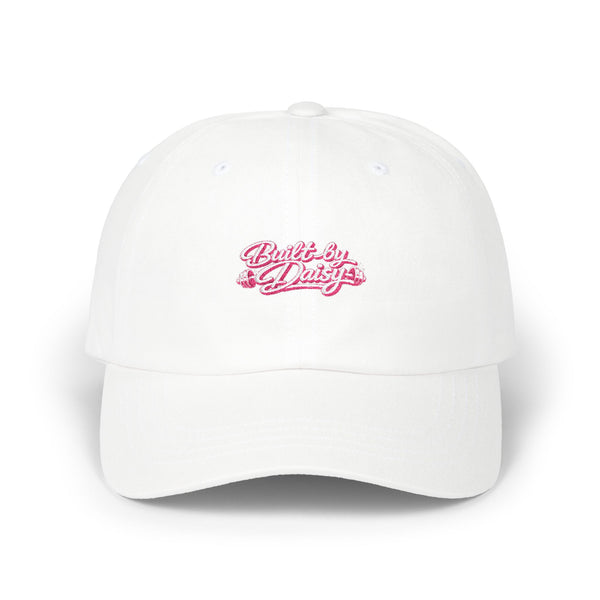 Dad's Girl Embroidered Dad Cap — White Classic Baseball Hat