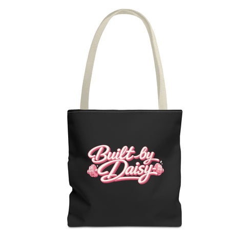 Built by Daisy / Daily Dose of Daisy Tote Bag — Cute Pink Script AOP Tote