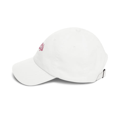 Dad's Girl Embroidered Dad Cap — White Classic Baseball Hat