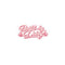 Built by Daisy Kiss-Cut Sticker — Pink Script Fitness Logo Sticker