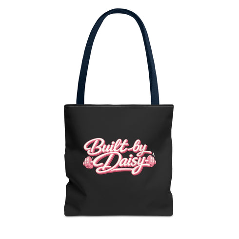 Built by Daisy / Daily Dose of Daisy Tote Bag — Cute Pink Script AOP Tote
