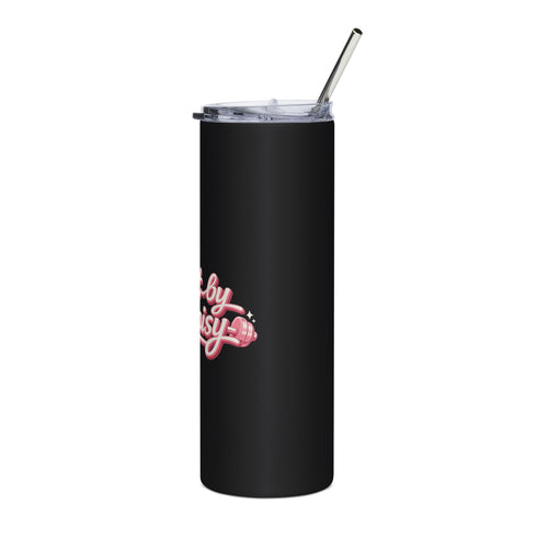 Built by Daisy 20oz Stainless Steel Tumbler — Pink Script Travel Cup