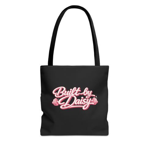 Built by Daisy / Daily Dose of Daisy Tote Bag — Cute Pink Script AOP Tote